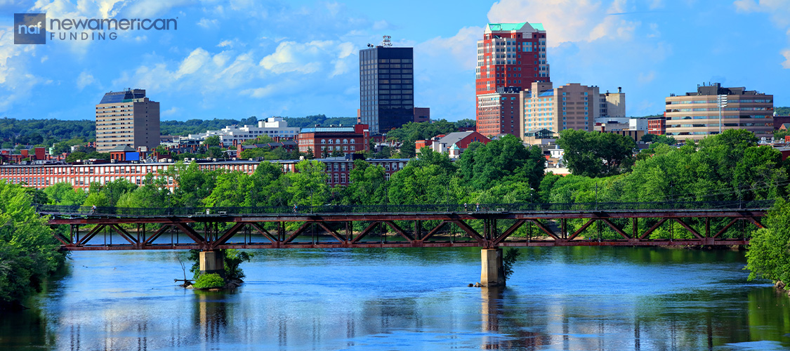 A shot of a major city in New Hampshire