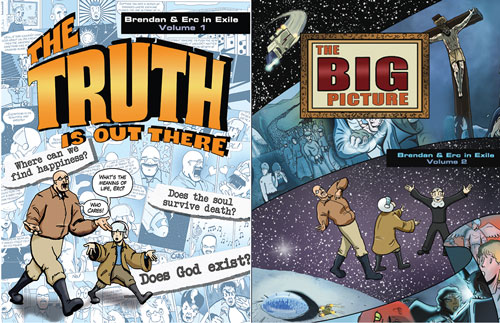The Truth Is Out There and The Big Picture are the first two volumes of of Abbot Kokorian&rsquo;s three-part Brendan & Erc in Exile comic book series published by Catholic Answers.