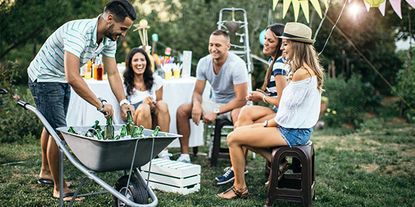 backyard gathering with friends