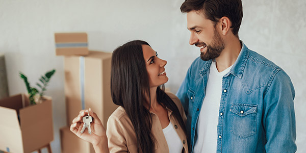 couple with new house keys