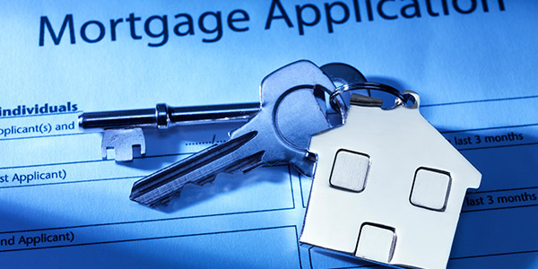 house keys on a mortgage application