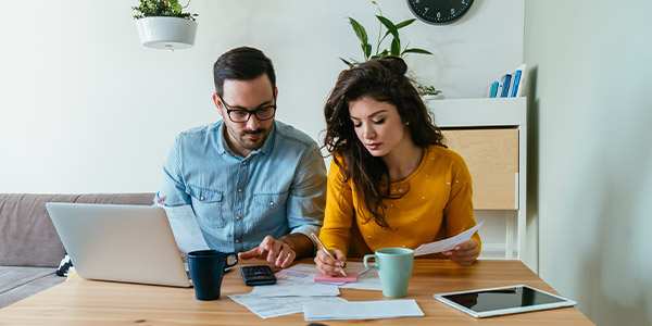 couple going over paperwork