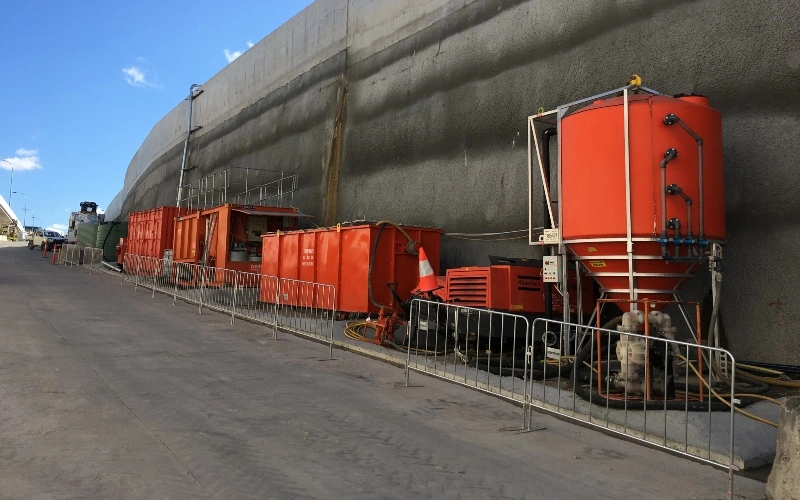 Water management equipment on site