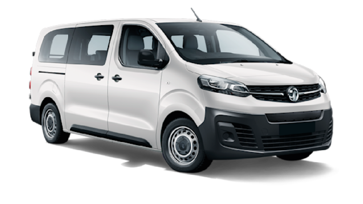 A white Vauxhall Vivaro Life on a white background