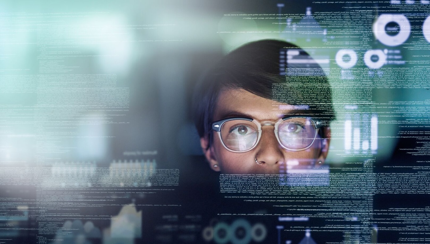 Person looking at a computer screen