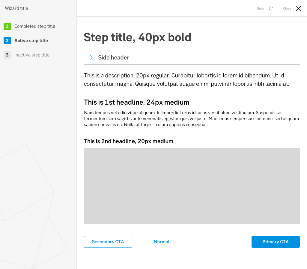 Component: Take-over modal