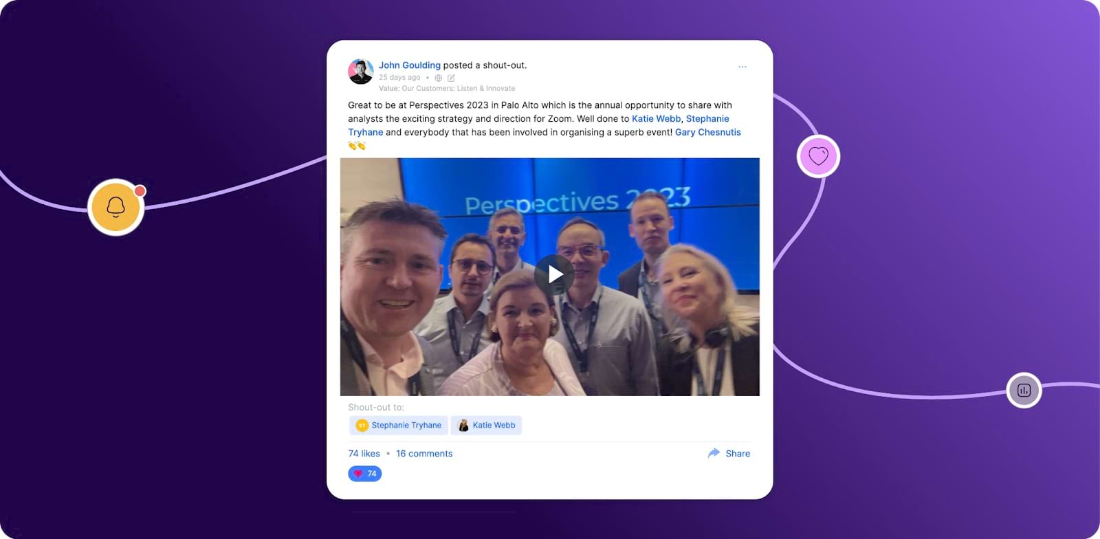 Workvivo founder John Goulding posted a video live from the conference floor at Zoom Perspectives 2023.