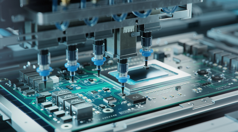 Circuit board in manufacturing